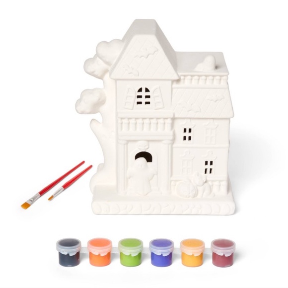 NEW Mondo Llama Paint-Your-Own Haunted House Kit - Picture 2 of 4